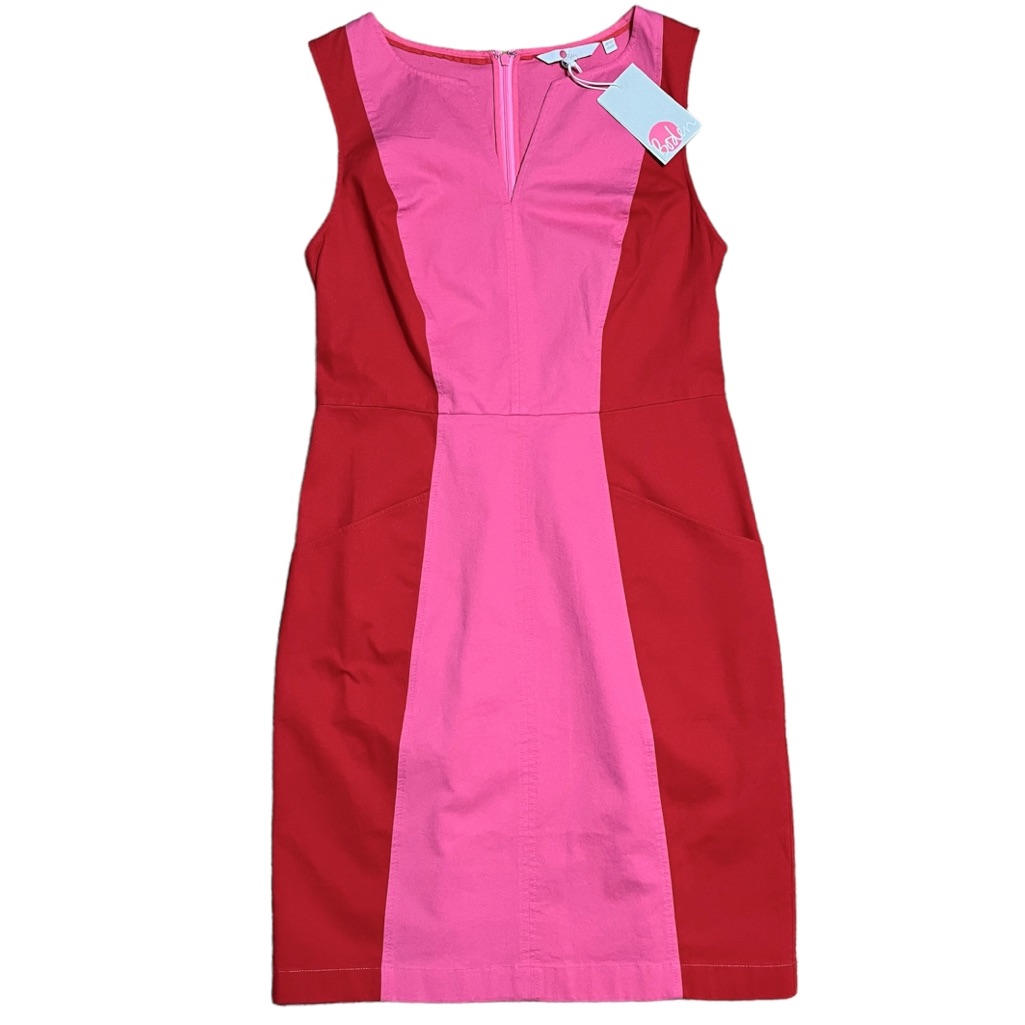 Boden Helena Chino Color Block Dress Nwt Sz 6r